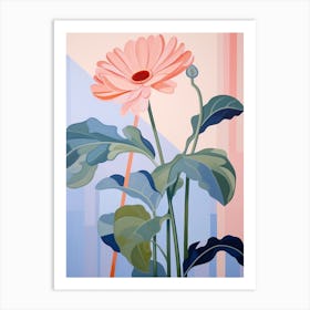 Gerbera Daisy 8 Hilma Af Klint Inspired Pastel Flower Painting Art Print