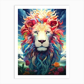 Lion Colorful Art Print