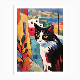 Painting Of A Cat In Kusadasi Turkey 3 Art Print