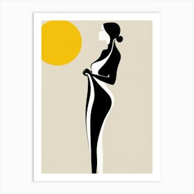 Silhouette Of A Woman Art Print