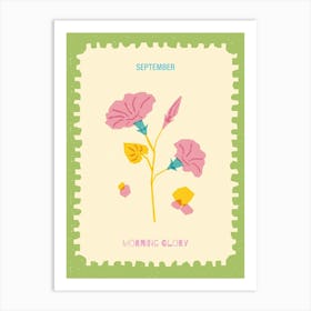 September Birthmonth Flower Morning Glory Art Print