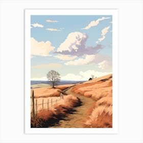 The Shropshire Way England 1 Hiking Trail Landscape Art Print