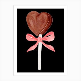 Heart Shaped Lollipop Art Print