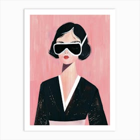 Asian Woman With Sunglasses Art Print