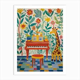 Giraffe Piano Style Henri Matisse Art Print