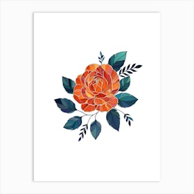 October Rose Art Print