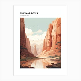 The Narrows Usa 1 Hiking Trail Landscape Poster Art Print