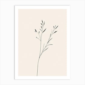 Simple Drawing Of A Plant Art Print