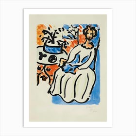 Henri Matisse Marie José En Robe Jaune Art Print