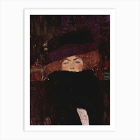 Woman In A Hat 5 Art Print