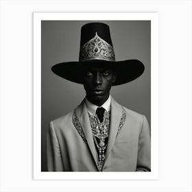 Black Man In Hat Art Print