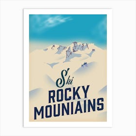 Rocky Mountains Ski Art Print