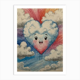 Heart Shaped Cloud 1 Art Print