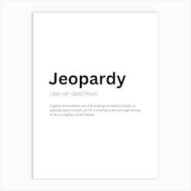 Jeopardy Definition Meaning Póster