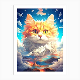 Cat In The Sky Art Print