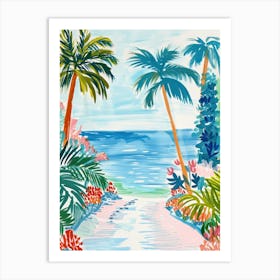 Travel Poster Happy Places Key West 3 Art Print