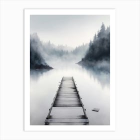 Misty Lake 4 Art Print