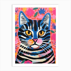 Striped Cat 2 Art Print