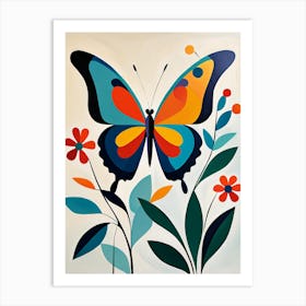 Modern Screen Print Butterfly IV Art Print