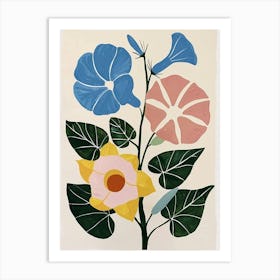 Painted Florals Morning Glory 2 Art Print