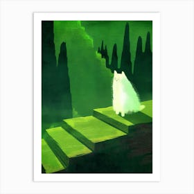 Cat In The Forest Art Print