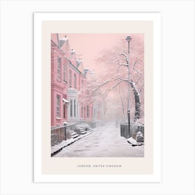 Dreamy Winter Painting Poster London United Kingdom 10 Art Print