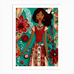 Paper Doll 4 Art Print