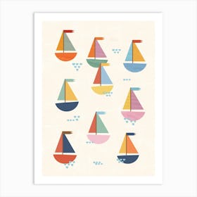 Sailboats Canvas Print Art Print