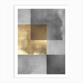 Metal and gold geometry 4 Art Print