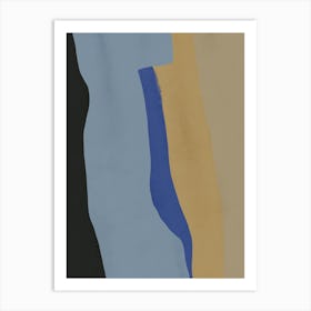 Abstract Painting dull blue Art Print