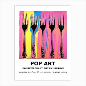 Forks Pop Art 3 Art Print