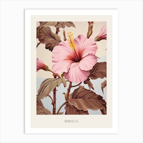 Floral Illustration Hibiscus 1 Poster Art Print