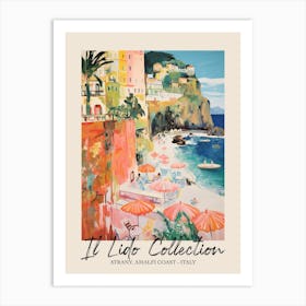 Atrany, Amalfi Coast   Italy Il Lido Collection Beach Club Poster 4 Art Print