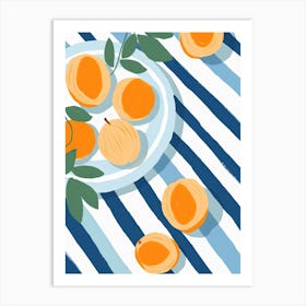 Apricots Fruit Summer Illustration 2 Art Print