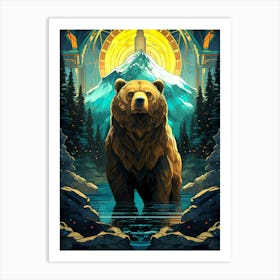 Bear In The Forest 4 Art Print