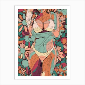Abstract Geometric Sexy Woman 59 Art Print