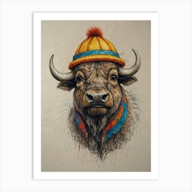 Tibetan Bull Art Print