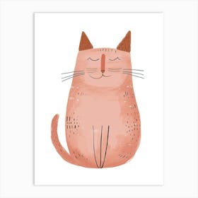 Chausie Cat Clipart Illustration 2 Art Print