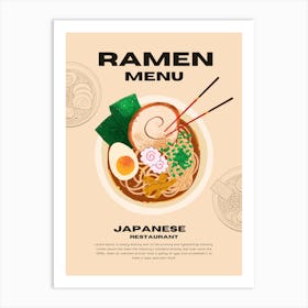 Ramen Menu Art Print