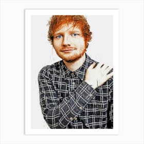 Singer Ed Sheeran Colorful Art Print