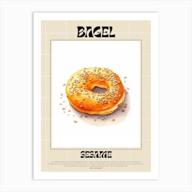 Sesame Bagel 2 Art Print