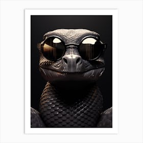 Snake With Sunglasses Art Print