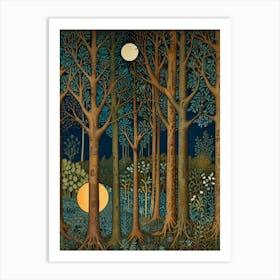 William Morris Moon In The Forest 9 Art Print