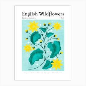 English Wildflowers Celandine Art Print