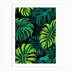 Tropical Leaf Pattern Art Art Print