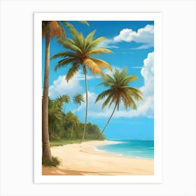 Tropical Beach Landscape 4 Art Print