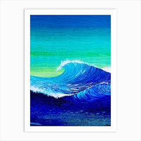 Abstract Representation Of A Tropical Ocean Wave Bright Colors Evoking The Essence Of Caribbean Bea (4) Art Print