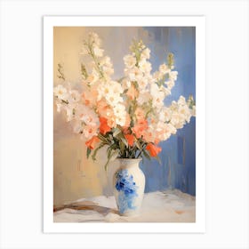 Delphinium Flower Still Life Painting 1 Dreamy Art Print