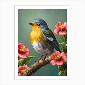 Bird On A Branch 6 Art Print