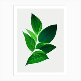 Stevia Leaf Vibrant Inspired 1 Art Print